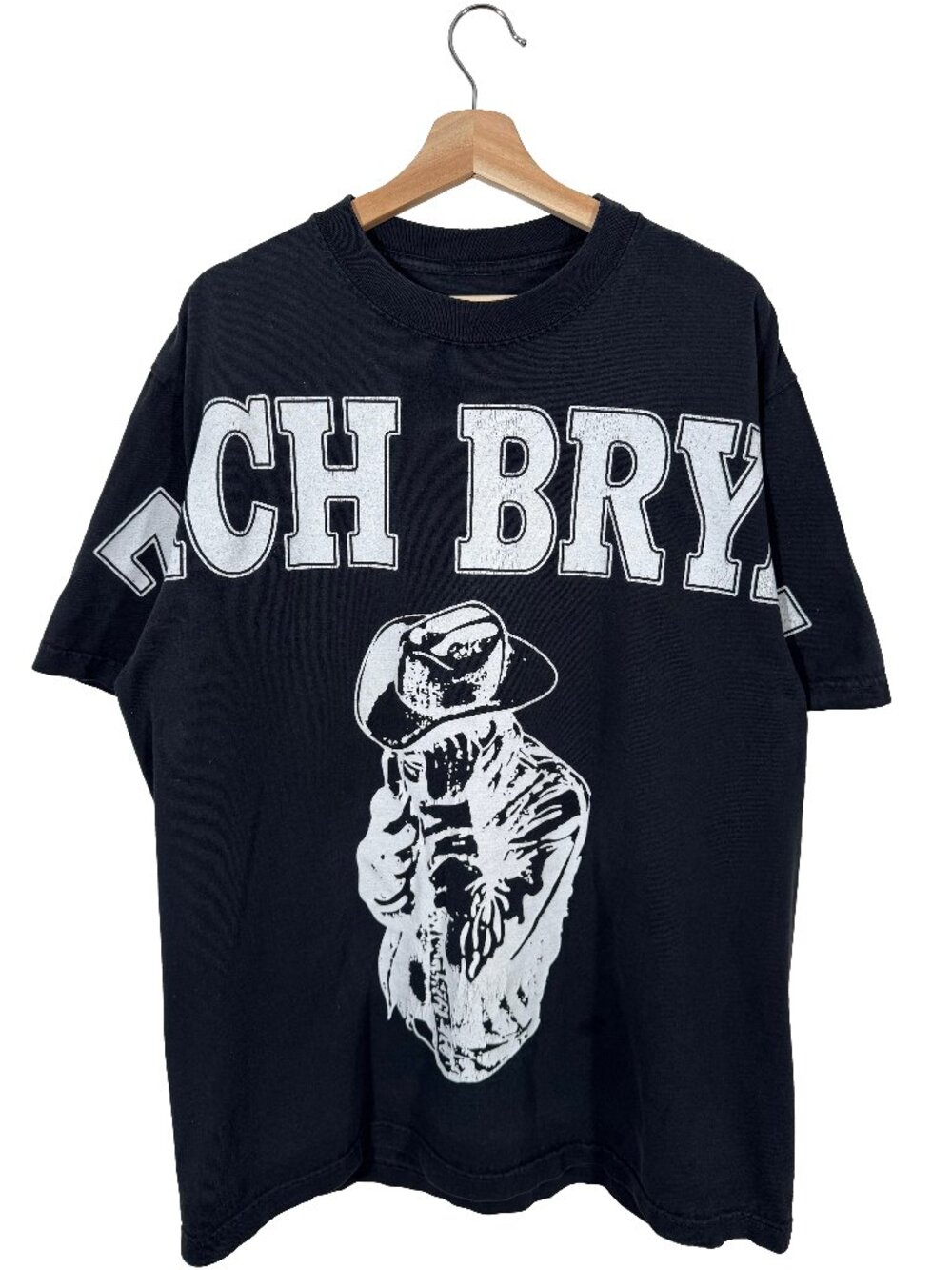 Zach Bryan 2023 Tour Cross Body Short Sleeve Graphic Tee Black men's size Large